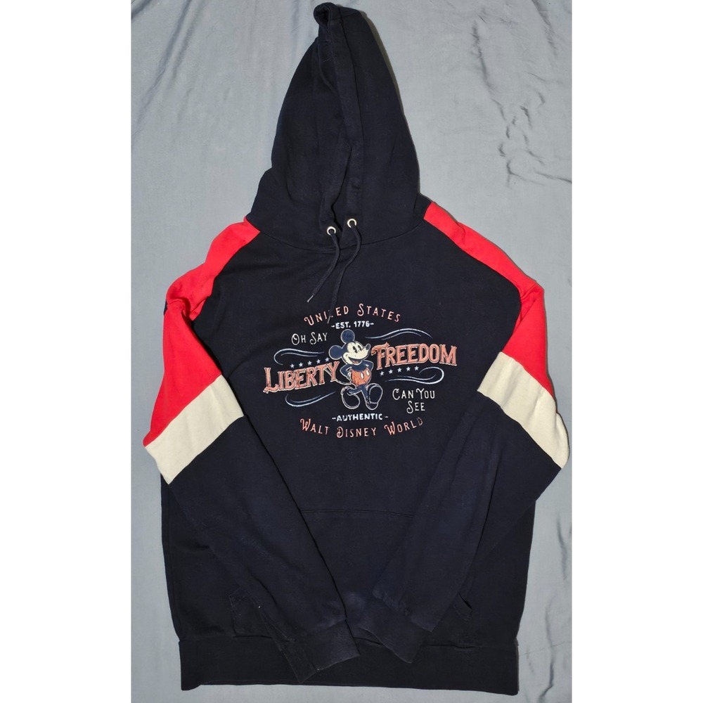 Disney World‎ Resort Mickey Mouse Americana Liberty Pullover Hoodie Size Large